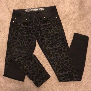 Express Cheetah black print jeans